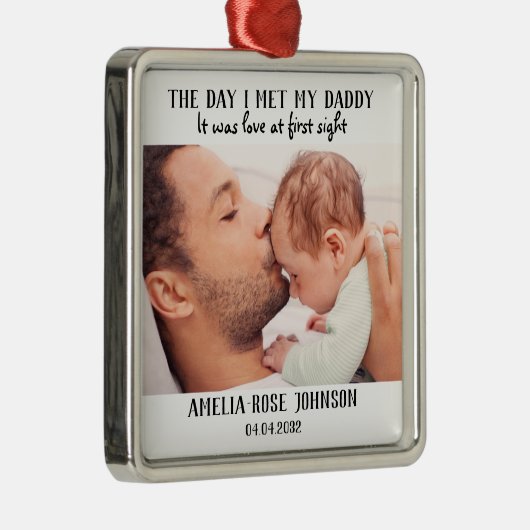 De dag dat ik mijn vader ontmoette... metalen ornament (Rechts)