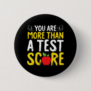 De dag dat je meer bent dan een testscore staat te ronde button 5,7 cm