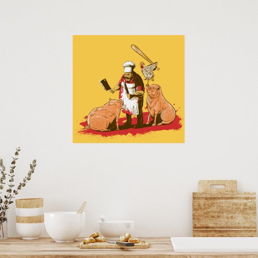 De dag dat voedsel teruggevuurd werd poster (Keuken)