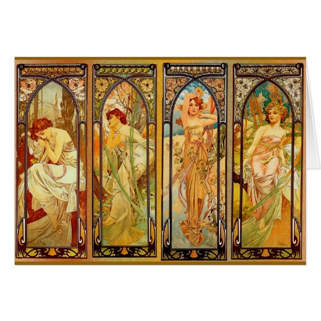 De dag - door Alphonse Mucha (Voorkant Horizontaal)