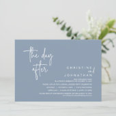 De dag erna, Post bruiloft, Dusty Blue Kaart (Staand voorkant)