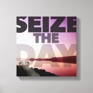 De dag in beslag nemen canvas afdruk