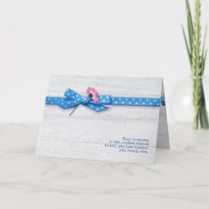 de dag in de poolse krant polka dot ribbon kaart