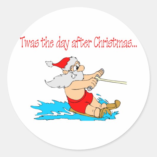 De dag na Kerstmis Ronde Sticker (Voorkant)