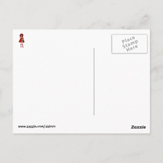 De dag van de dode rode slechthout briefkaart (Achterkant)