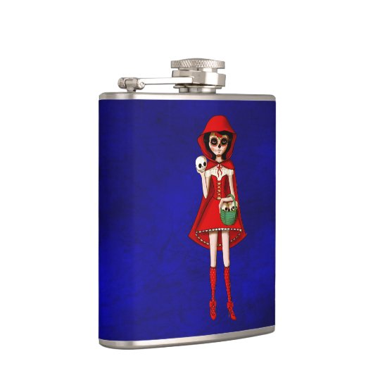 De dag van de dode rode slechthout heupfles (Rechts)