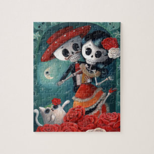 De dag van de dode skeletovers legpuzzel
