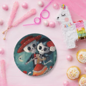 De dag van de dode skeletovers papieren bordje (Feest)