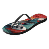 De dag van de dode skeletovers teenslippers (Schuin)