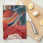 De dag van de dode skeletovers theedoek (Quarter Fold)