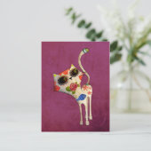 De dag van de dode witte koffer briefkaart (Staand voorkant)