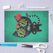 De dag van de dode zwarte kat tissuepapier (Craft)