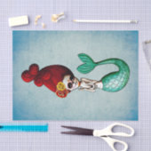 De dag van de dood en de levendige zeemeermin tissuepapier (Craft)
