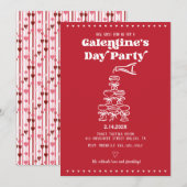 De dag van de Galentijn Champagne Tower Kaart (Voorkant / Achterkant)