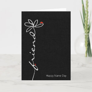 De Dag van de naam voor vriendenmadeliefje met Kaart