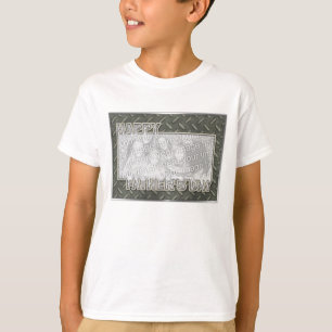 De dag van de vaders maakt uit UW FOTO Metaal Net T-shirt