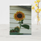 De Dag van de Zonneschijn van de zonnebloem Kaart (Gele Bloem)