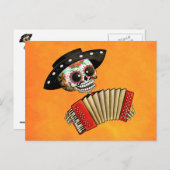 De dag van het dode skelet El Mariachi Briefkaart (Voorkant / Achterkant)