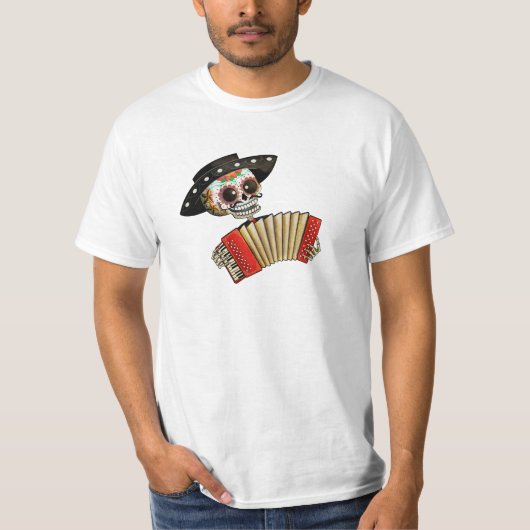 De dag van het dode skelet El Mariachi T-shirt (Voorkant)