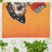 De dag van het dode skelet El Mariachi Theedoek (Gevouwen)