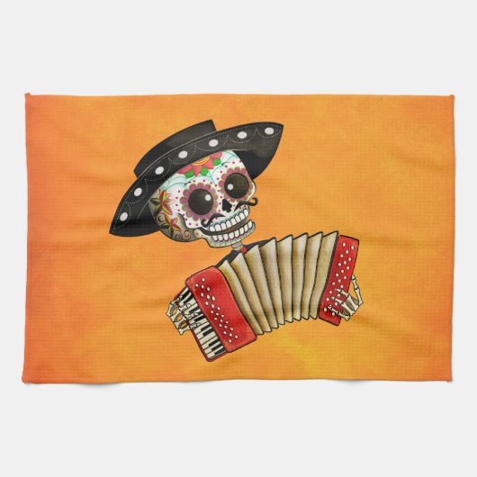 De dag van het dode skelet El Mariachi Theedoek (Horizontaal)