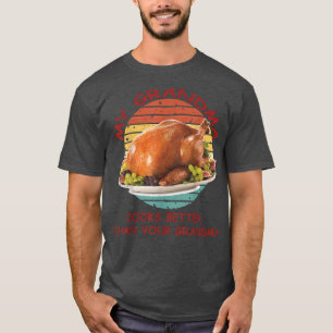 De dag van het eten Mijn grootmoeder kook beter da T-shirt
