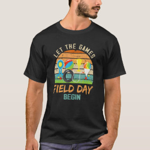 De Dag van het gebied laat de Spelen met Retro be T-shirt