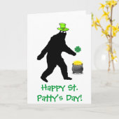 De Dag van het Gelukkige St. van Bigfoot Pasteitje Kaart (Gele Bloem)