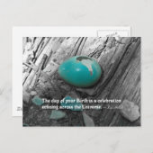 De dag van je geboorte is... briefkaart (Voorkant / Achterkant)