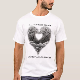 DE DAG VAN SAN VALANTIN. SCHOON HART T-SHIRT