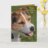 De Dag van vaders van de Hond Kaart (Gele Bloem)