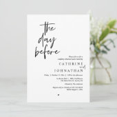 De dag voor de bruiloft, repetitie lunch kaart (Staand voorkant)