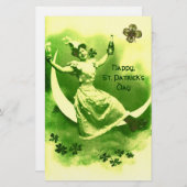 DE DAGDAG VAN DE ST-PATRICK MET SHAMROCKS BRIEFPAPIER (Voorkant / Achterkant)