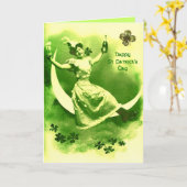 DE DAGDAG VAN DE ST-PATRICK MET SHAMROCKS KAART (Gele Bloem)