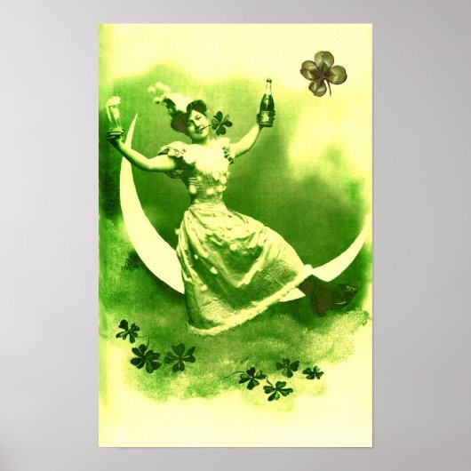 DE DAGDAG VAN DE ST-PATRICK MET SHAMROCKS POSTER (Voorkant)