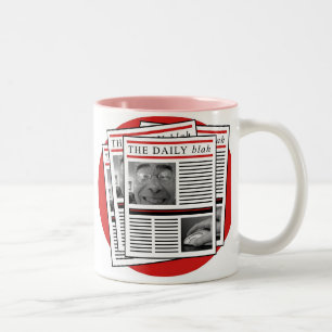 De dagelijkse Blah Tweekleurige Koffiemok