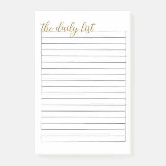 "De dagelijkse lijst"-laptop Post-it® Notes (Voorkant)
