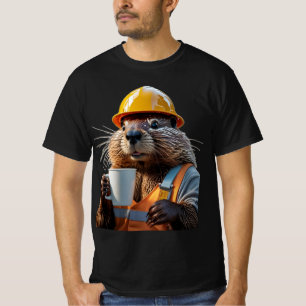 De dagelijkse sleur: Beaver Coffee Graphic T-shirt