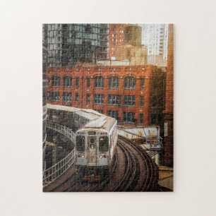 De Daily Jigzaag Puzzle/Subway Train Jigzaag Puzzl Legpuzzel