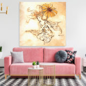 De Daisy Fairy Canvas Afdruk (Insitu (Woonkamer))
