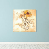 De Daisy Fairy Canvas Afdruk (Insitu (Houten vloer))