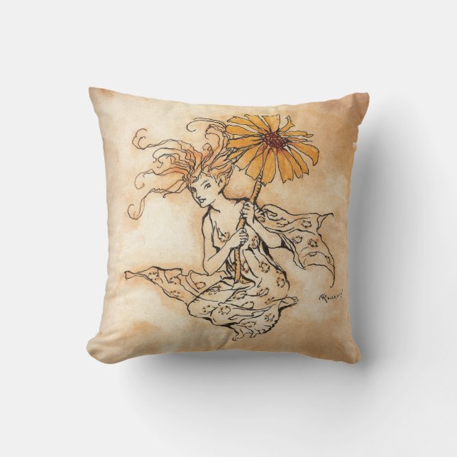De Daisy Fairy - Pillow Kussen (Voorkant)