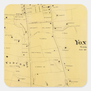 De Dale en de Mt Saint Vincent Atlas Map Vierkante Sticker