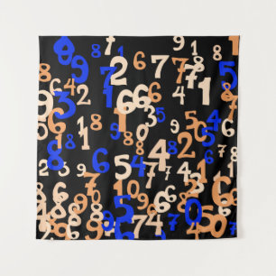 De dalende aantallen abstracte achtergrond. Abstra Wandkleed