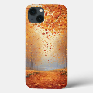 De dalende bladeren scène iPhone 13 hoesje