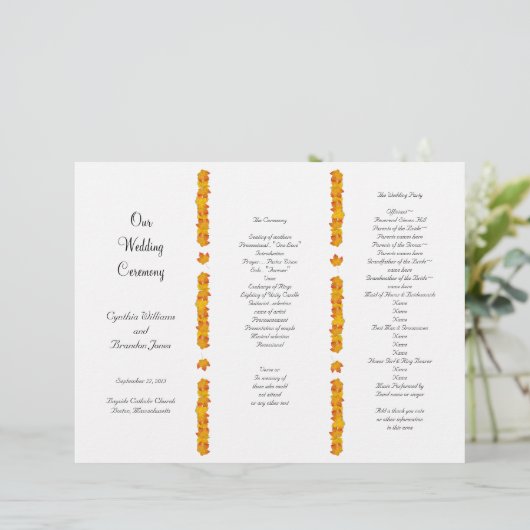 De dalende Sjabloon van het Tri-Fold Divided Progr (Staand voorkant)