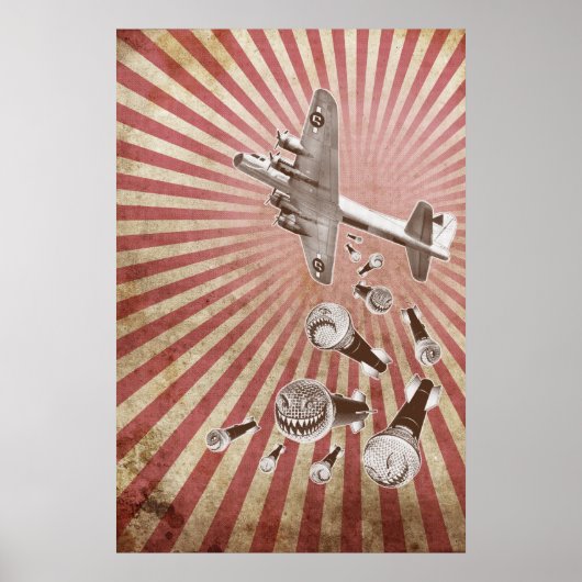 De daling slaat  Druk op Poster (Voorkant)