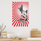 De daling slaat Originele Druk Poster (Keuken)