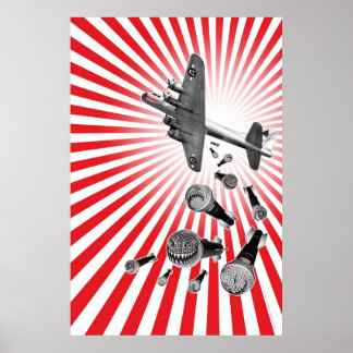 De daling slaat Originele Druk Poster