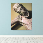 De daling van het kruis, 12e eeuw (polychro) canvas afdruk (Insitu (Houten vloer))